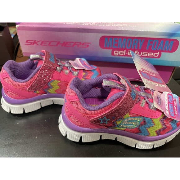 Lot Of 3 Toddler Girls Sneakers Boots Polo Sketchers Circo Sz 5 - 6 Pink Purple - Picture 4 of 16